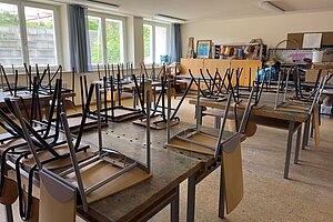 Werkraum zum kreativen Arbeiten im Schullandheim.